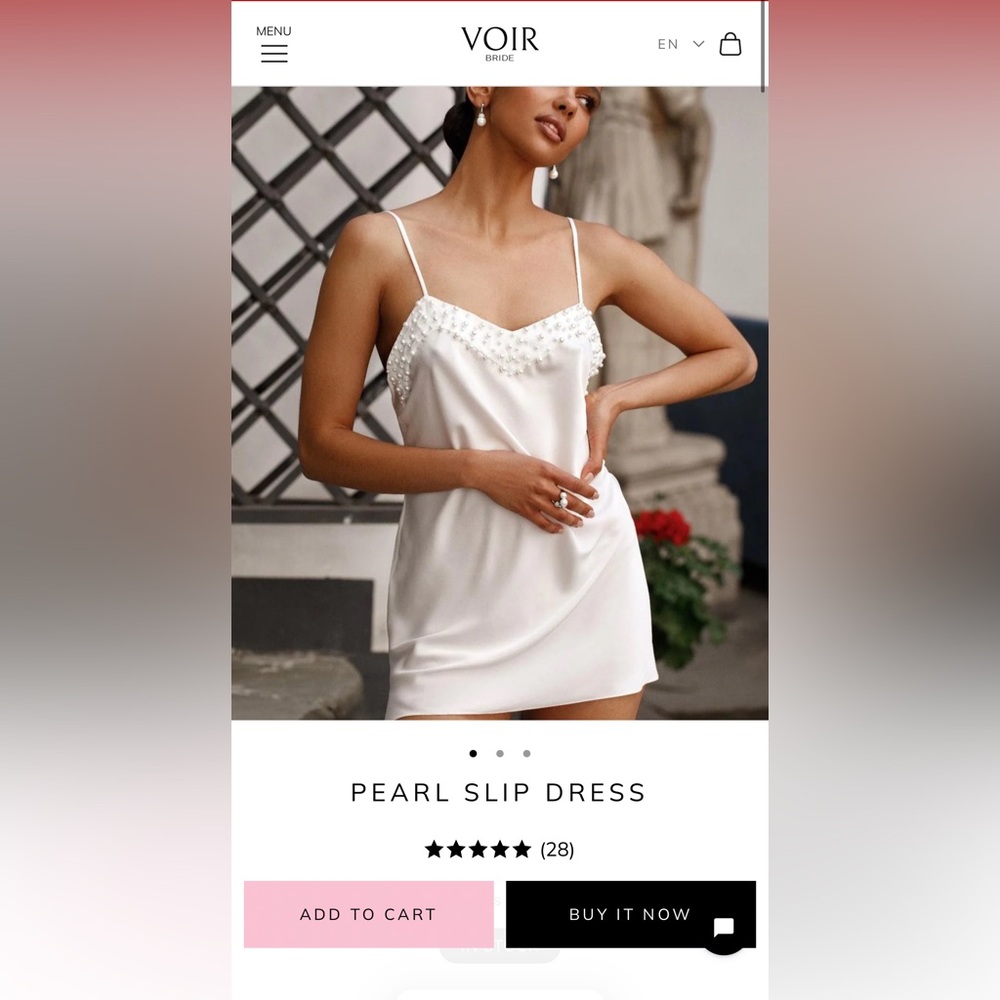 Voir Bridal Pearl Slip and Pearl Robe Set